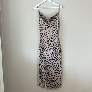 Whyte Valentyne leopard slip dress